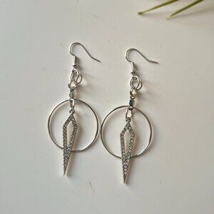 Demure Daggers Upcycled Earrings